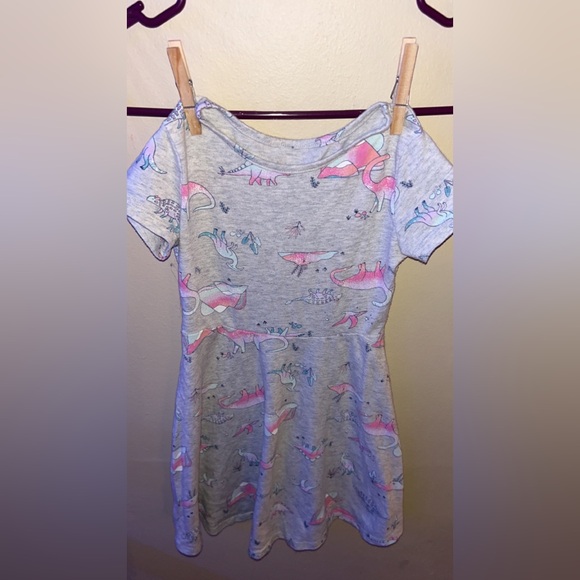 Little Girls Dinosaur Dress Vivid Colors Casual Wear Play Time - Picture 4 of 4